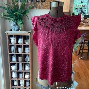 Worn once, Anthropology blouse, mini modern floral